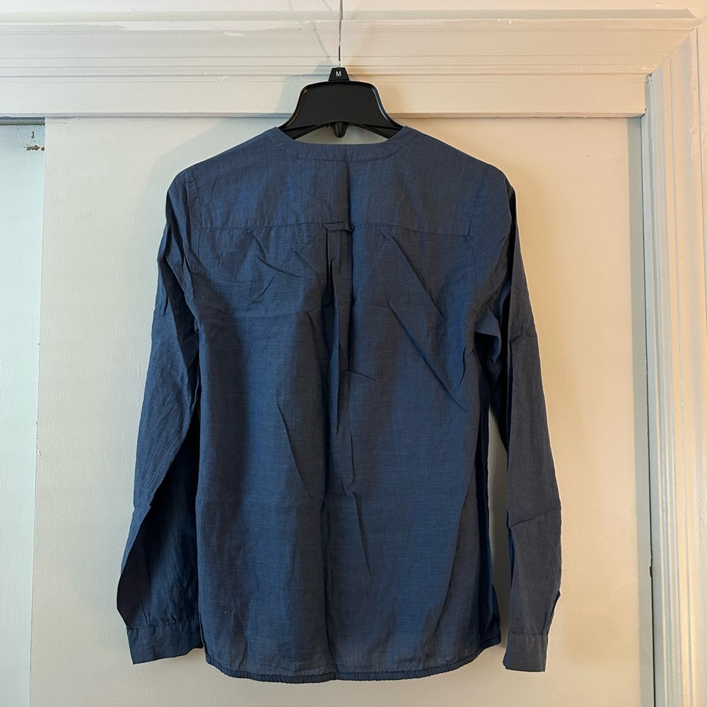 LOFT Ruffled Chambray Top - Picture 8 of 8